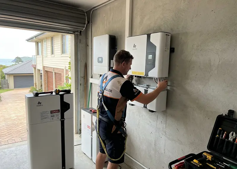 Installing a solar battery